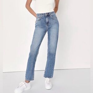 We The‎ Free Pacifica High Rise Slim Straight Leg Size 29 Light Wash Boho